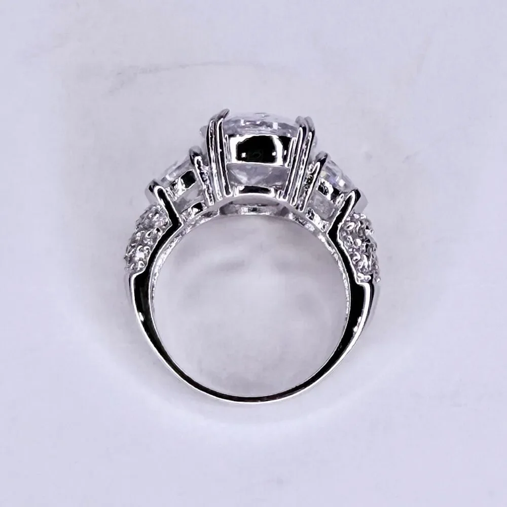 GORGEOUS Simulated Diamond Three-Stone Ring